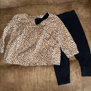 Carter's Tan and Black Leopard Print Apparel